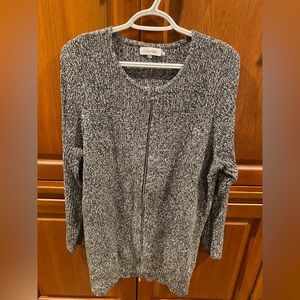 Calvin Klein oversize long sweater, extra-large heather gray